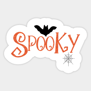 Spooky Halloween design orange Sticker